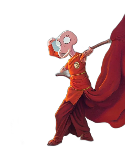 staff, sword, robot, mask, concept art, 3d render, fantasy art, comic book art transparent PNG cut-out