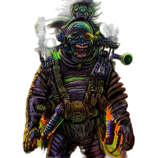 mask, creature, staff, weapon transparent PNG cut-out
