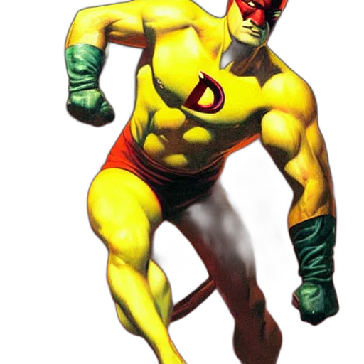 mask, comic book art, concept art, 3d render, photorealistic, daredevil, painting, boris transparent PNG cut-out