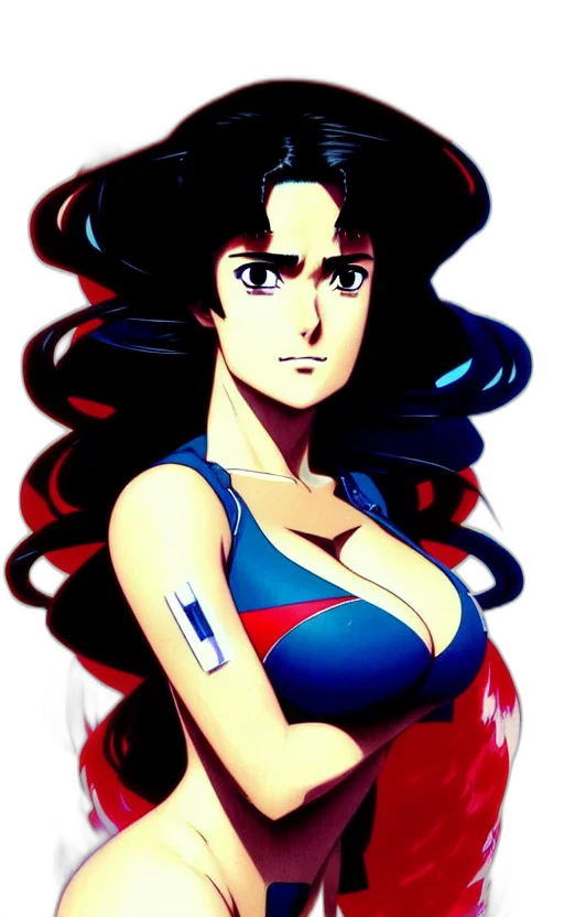 dress, face, anime, cartoon, comic book art, vaporwave, portrait, beautiful transparent PNG cut-out