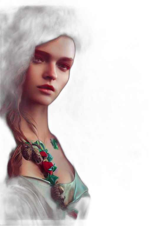 jewelry, dress, fantasy art, photorealistic transparent PNG cut-out