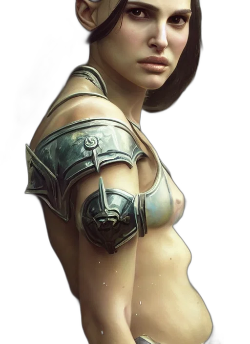 robot, jewelry, face, weapon, fantasy art, concept art, photorealistic, comic book art transparent PNG cut-out