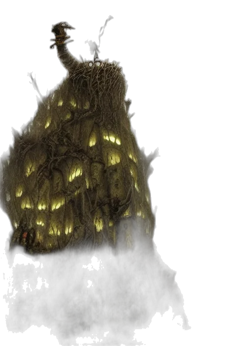 tree, creature, dragon, crown transparent PNG cut-out