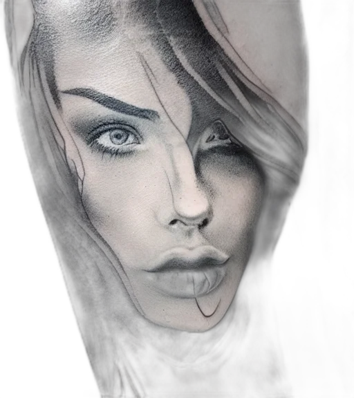 face, jewelry, photorealistic, pencil sketch, fantasy art, comic book art, tattoo, design transparent PNG cut-out