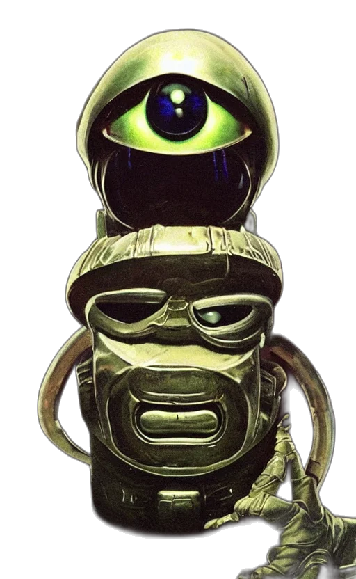 robot, mask, face, creature transparent PNG cut-out