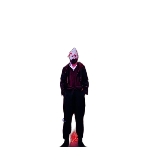 mask, creature, staff, hat, 3d render, pixel art, concept art, oil painting transparent PNG cut-out