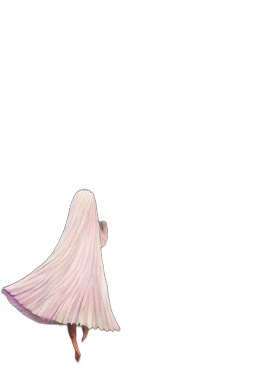 dress, hair, umbrella, creature, concept art, pixel art, anime, fantasy art transparent PNG cut-out