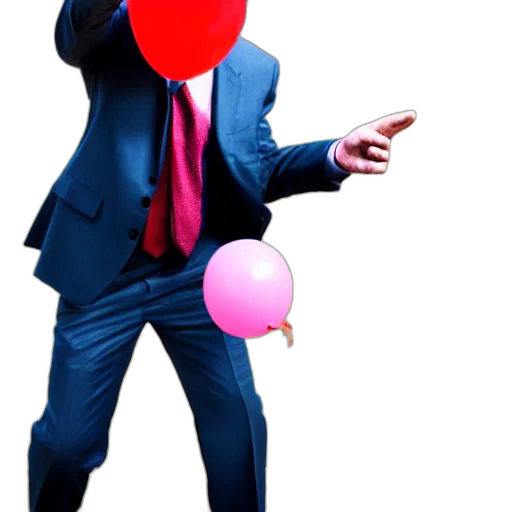 umbrella, staff, jacket, mask, 3d render, saul, goodman, throwing transparent PNG cut-out