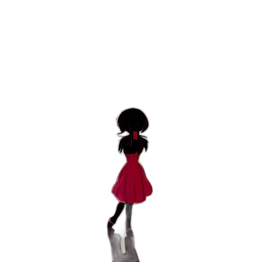 dress, robot, staff, hair transparent PNG cut-out