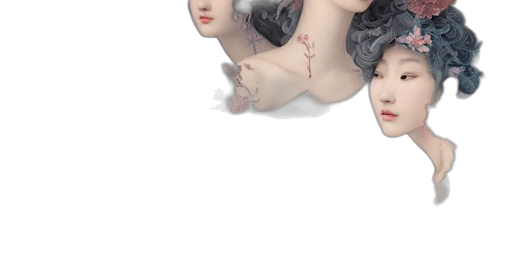 mask, jewelry, face, hair, 3d render, photorealistic, concept art, fantasy art transparent PNG cut-out
