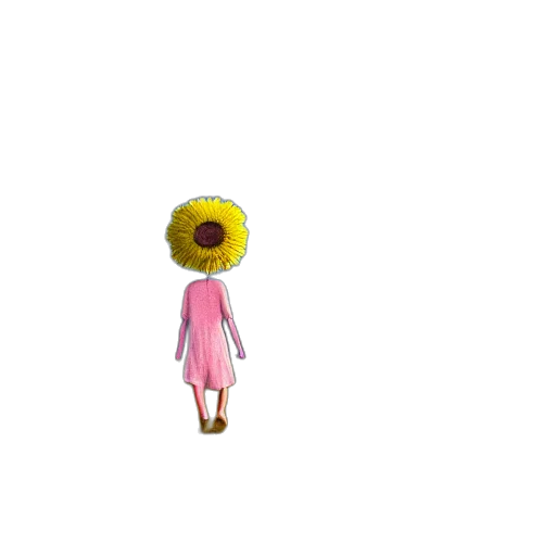 flower, dress, mask, hat, 3d render, pixel art, concept art, photorealistic transparent PNG cut-out
