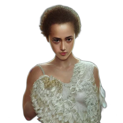 dress, face, jewelry, crown transparent PNG cut-out