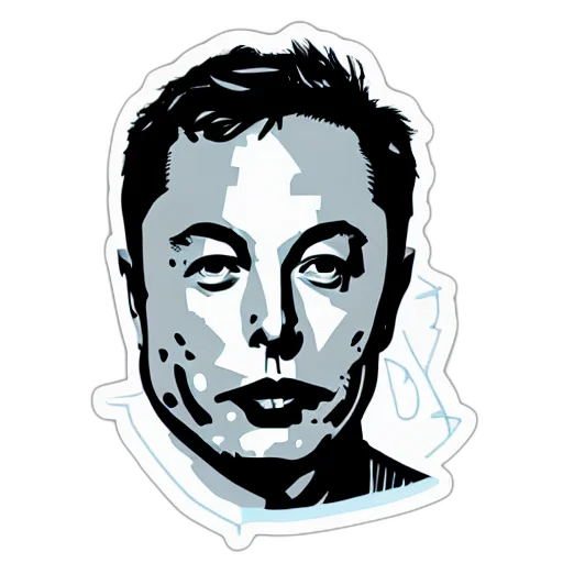 face, robot, cartoon, comic book art, pixel art, concept art, head, elon transparent PNG cut-out