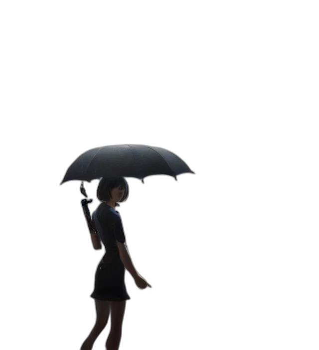 umbrella, dress, staff, jacket transparent PNG cut-out