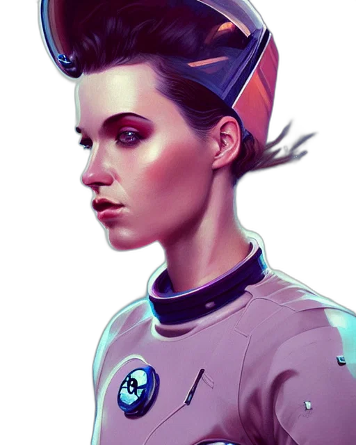 robot, face, jacket, staff transparent PNG cut-out