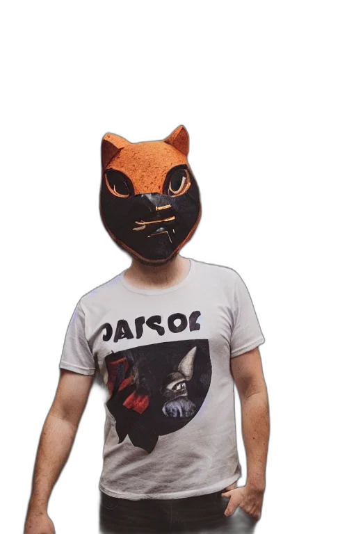 mask, 3d render, dark, creepy transparent PNG cut-out