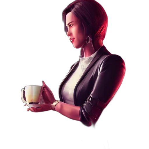 face, concept art, comic book art, pixel art transparent PNG cut-out