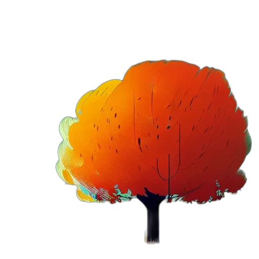 tree, crown, umbrella, flower, 3d render, concept art, watercolor, photorealistic transparent PNG cut-out