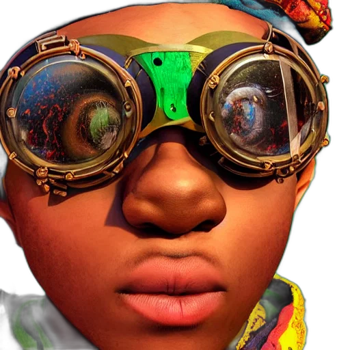 face, mask, 3d render, photorealistic, concept art, comic book art, colourful, vfx transparent PNG cut-out