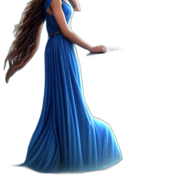 dress, hair, crown, fantasy art, concept art, pixel art, 3d render, fire transparent PNG cut-out
