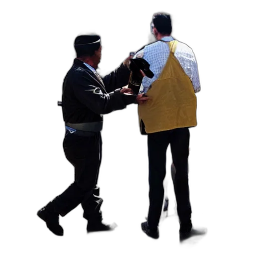 jacket, staff, umbrella, hat, concept art, 3d render, photorealistic, cow transparent PNG cut-out