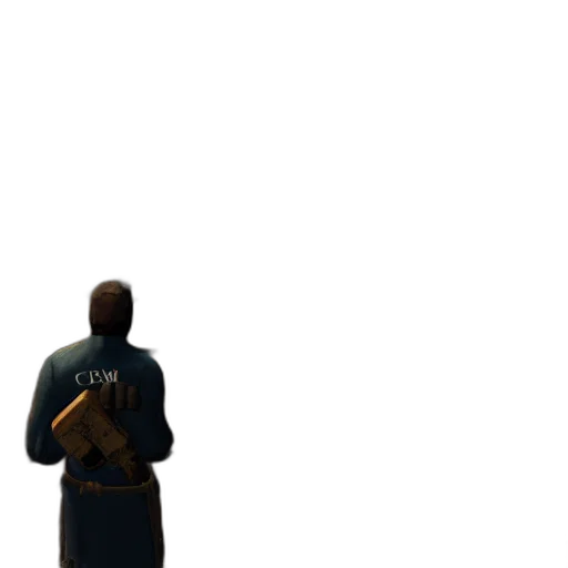 staff, jacket, animal, weapon transparent PNG cut-out