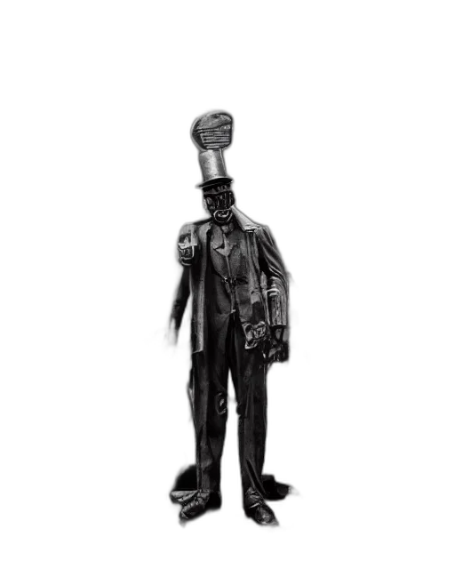 staff, robot, hat, mask transparent PNG cut-out