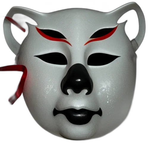 mask, face, 3d render, concept art transparent PNG cut-out