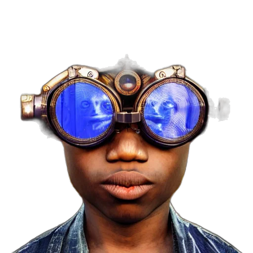 mask, face, robot, staff, 3d render, concept art, photorealistic, cartoon transparent PNG cut-out