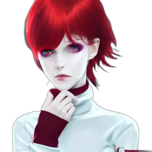 robot, staff, face, jacket, anime, fantasy art, concept art, pixel art transparent PNG cut-out