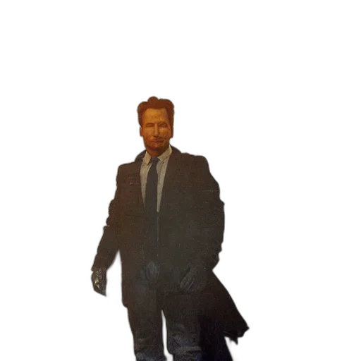 jacket, staff, weapon, robot transparent PNG cut-out