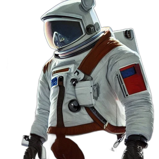 jacket, robot, staff, mask, concept art, comic book art, 3d render, photorealistic transparent PNG cut-out