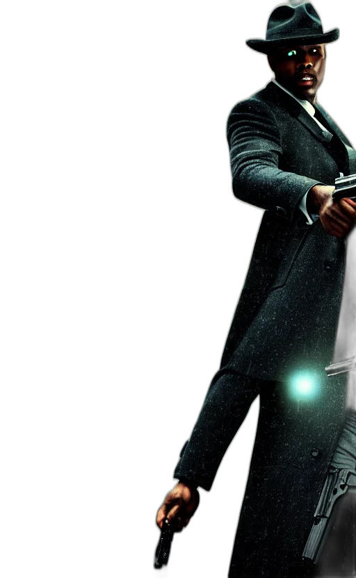 weapon, concept art, cyberpunk, 3d render, hyper, realistic, handsome, black transparent PNG cut-out
