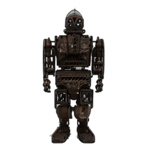 robot, 3d render, concept art, cyberpunk transparent PNG cut-out