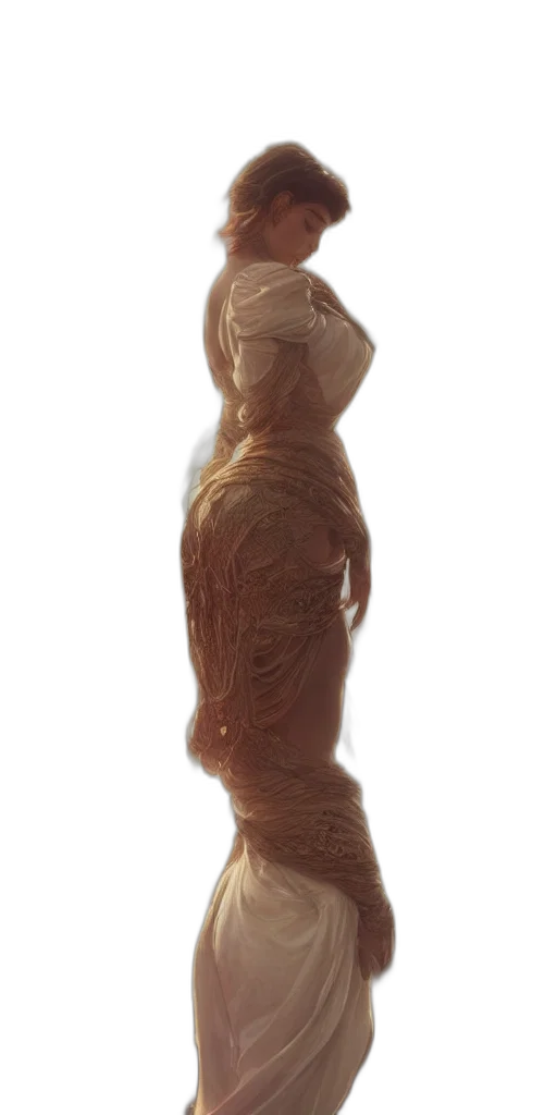 dress, hair, animal, creature transparent PNG cut-out