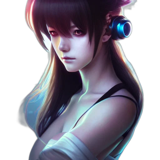 face, staff, robot, fantasy art transparent PNG cut-out