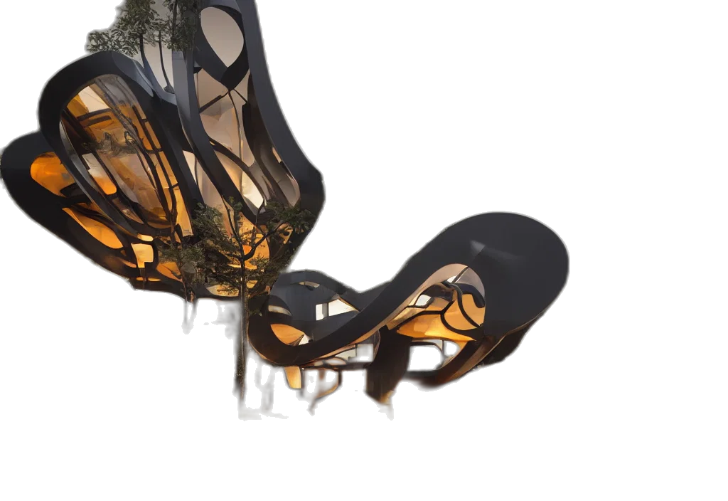 shoes, dress, furniture, jewelry, 3d render, photorealistic, concept art, earth tones transparent PNG cut-out