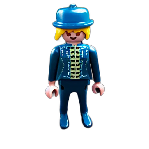 hat, staff, robot, 3d render transparent PNG cut-out