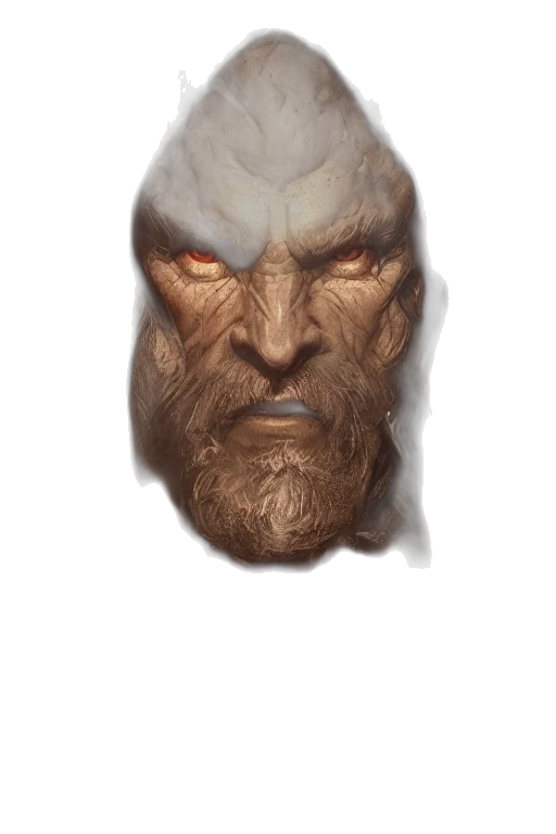 face, mask, creature, staff transparent PNG cut-out