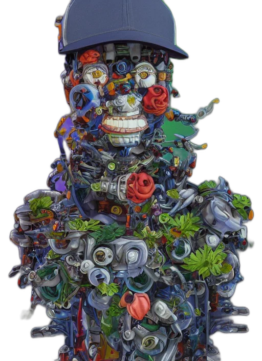 crown, robot, jewelry, dress, concept art, fantasy art, pixel art, 3d render transparent PNG cut-out