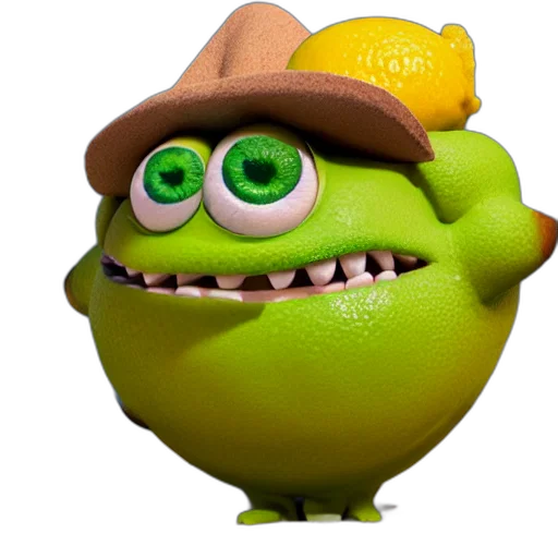 hat, staff, face, creature transparent PNG cut-out