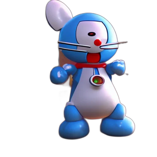 robot, staff, weapon, animal, 3d render, concept art, cartoon, pixel art transparent PNG cut-out