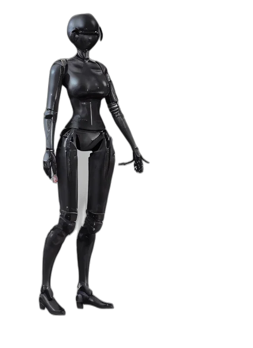robot, dress, concept art, cyberpunk transparent PNG cut-out