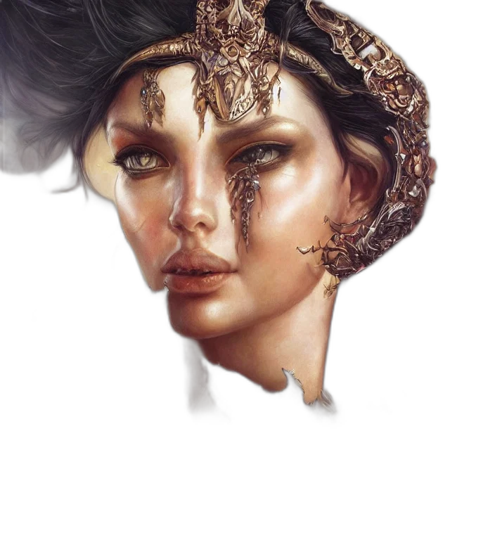 face, mask, crown, jewelry transparent PNG cut-out