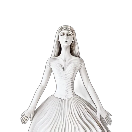 dress, jewelry, concept art, 3d render, fantasy art, photorealistic, portrait, princess transparent PNG cut-out