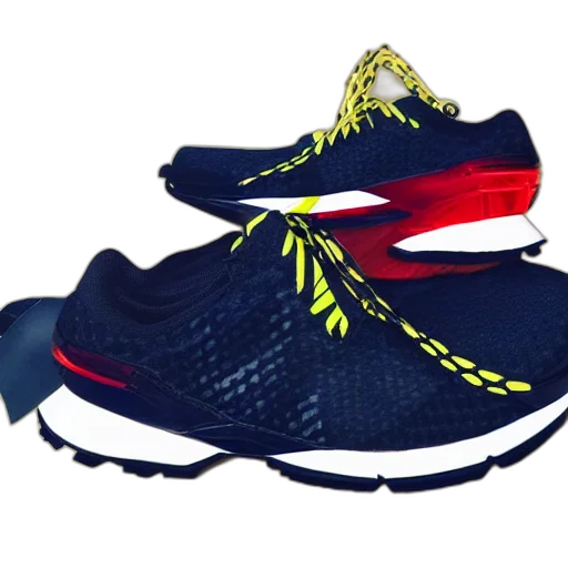 shoes, 3d render, photorealistic, running transparent PNG cut-out