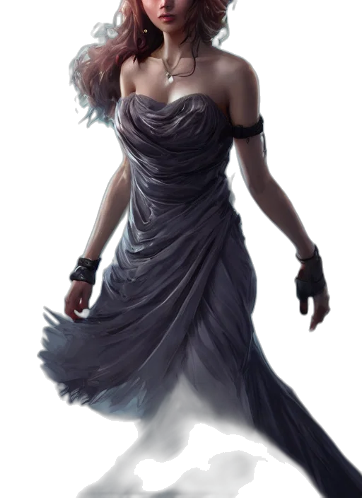 dress, jewelry, fantasy art, concept art transparent PNG cut-out