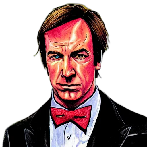 face, comic book art, cartoon, concept art, portrait, saul, goodman, jim transparent PNG cut-out