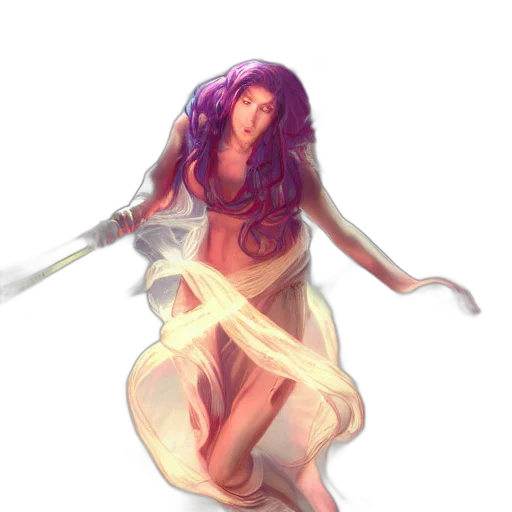 sword, staff, dress, weapon, fantasy art, concept art, pixel art, watercolor transparent PNG cut-out