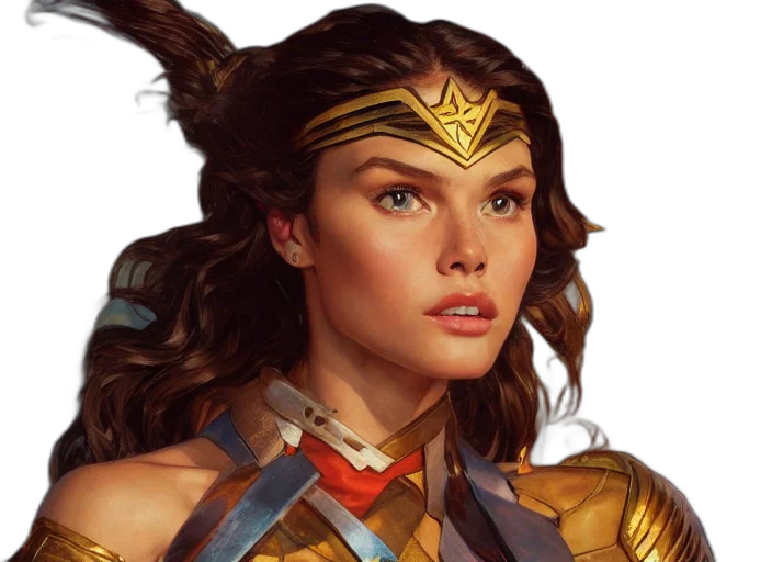 face, crown, jewelry, fantasy art transparent PNG cut-out